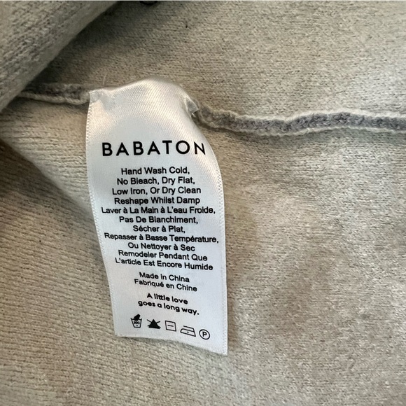 XS Aritzia Babaton Merino Wool Medium Length Grey Open Front Cardigan - Picture 7 of 7